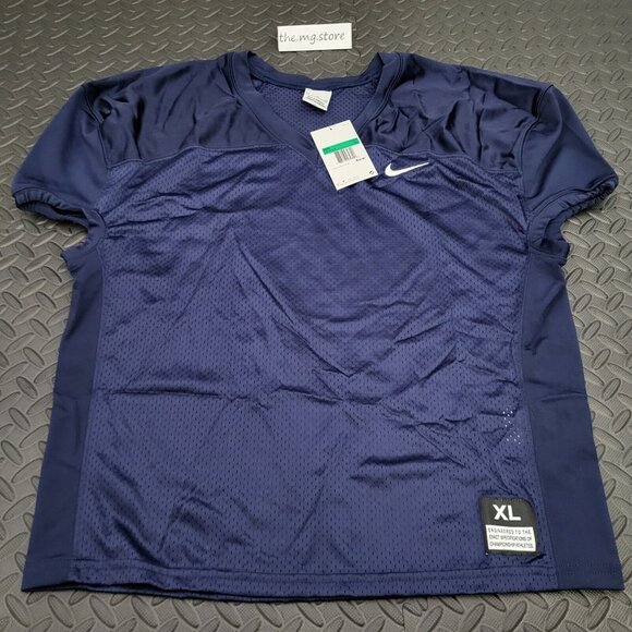 Nike Vapor Varsity Football Practice Navy Jersey Shirt Men's Sz XL 908729-419 - Picture 1 of 4